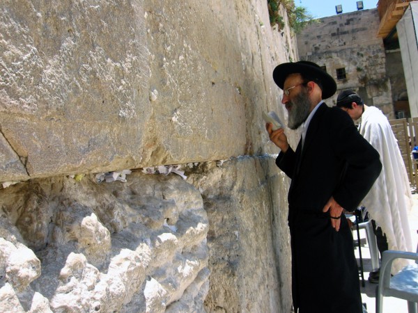 Orthodox Jewish man-Western (Wailing) Wall