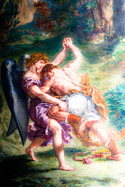 Jacob Wrestling with the Angel-Eugène Delacroix