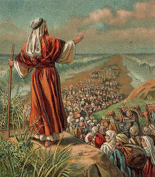 Israel's Escape from Egypt-Bible card illustration-1907