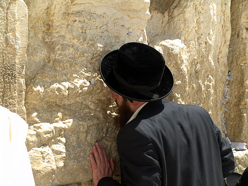 Orthodox Jewish Man-praying-Western (Wailing) Wall