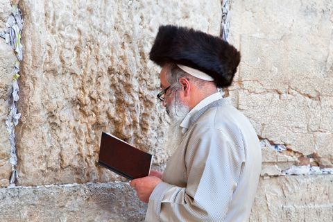 Jewish Man-Streimel-Western Wall