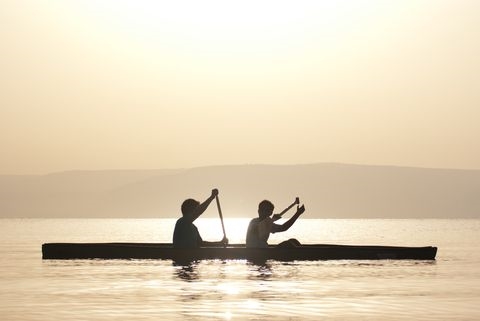 sunrise-canoe-Sea of Galilee