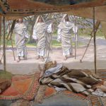 Abraham and the Three Angels-James Tissot