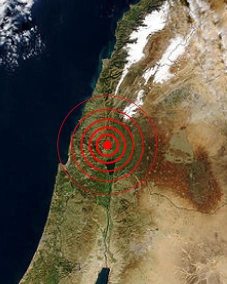 Galilee-Earthquake-Epicentre-Sea of Galilee