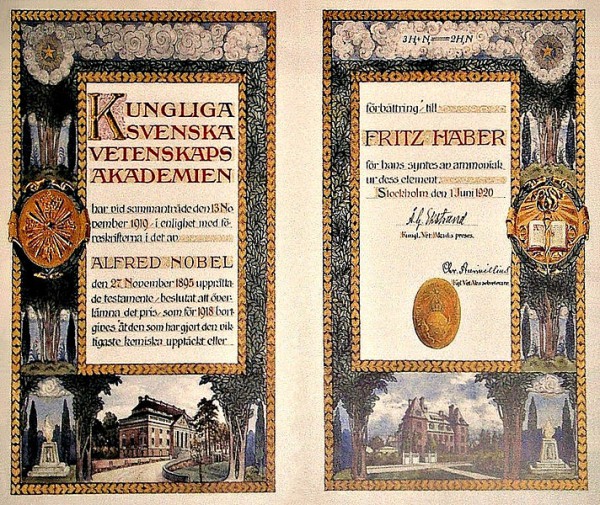 Nobel Prize Diploma-Fritz Haber