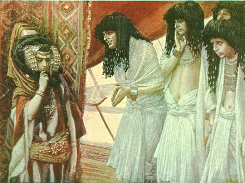 The Egyptians Admire Sarai's Beauty-James Tissot