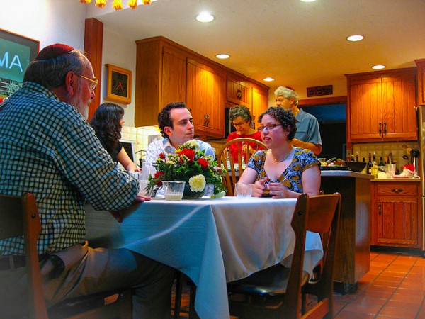 Jewish Family-gathers-Shabbat Dinner