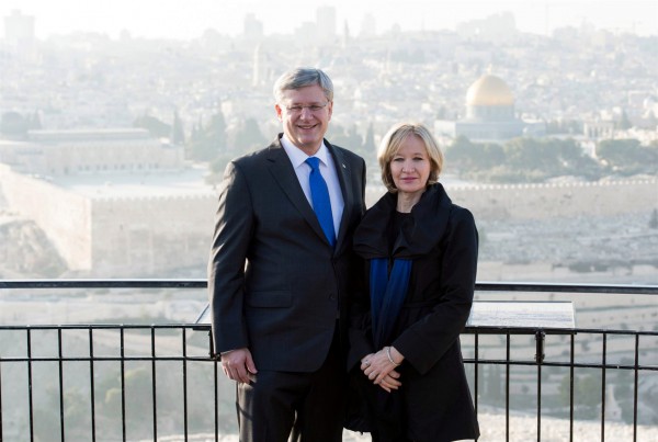 Harpers-Mount of Olives-Jerusalem-PM of Canada