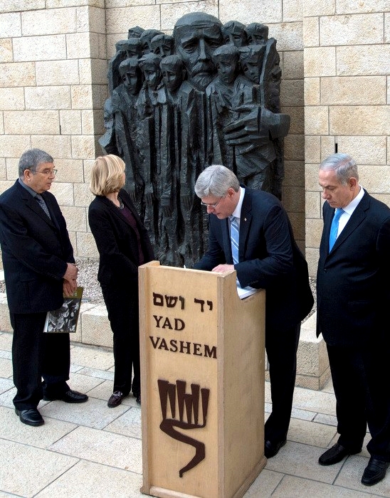 Yad Vashem-Jerusalem-Canadian PM-Stephen-Harper-Israeli PM-Benjamin Netanyahu