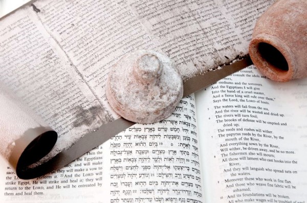 Hebrew scroll-Word of God-clay jar