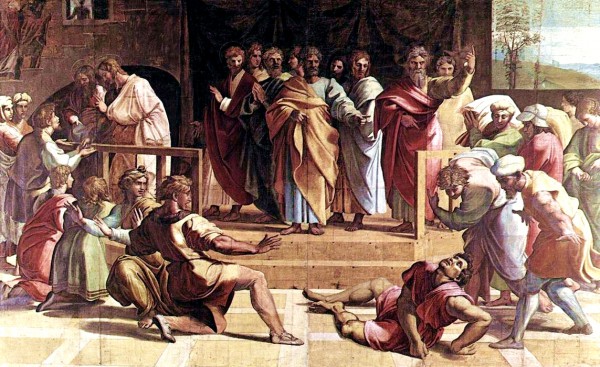 The Death of Ananais, by Raphael