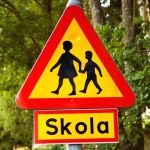 Swedish road sign, Skola