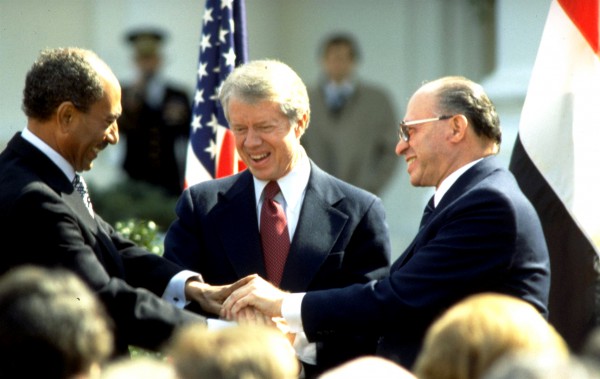 Triple Handshake-Begin-Carter-Sadat-Peace Treaty-Washington