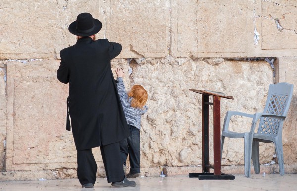 father_son, western_wall, prayer