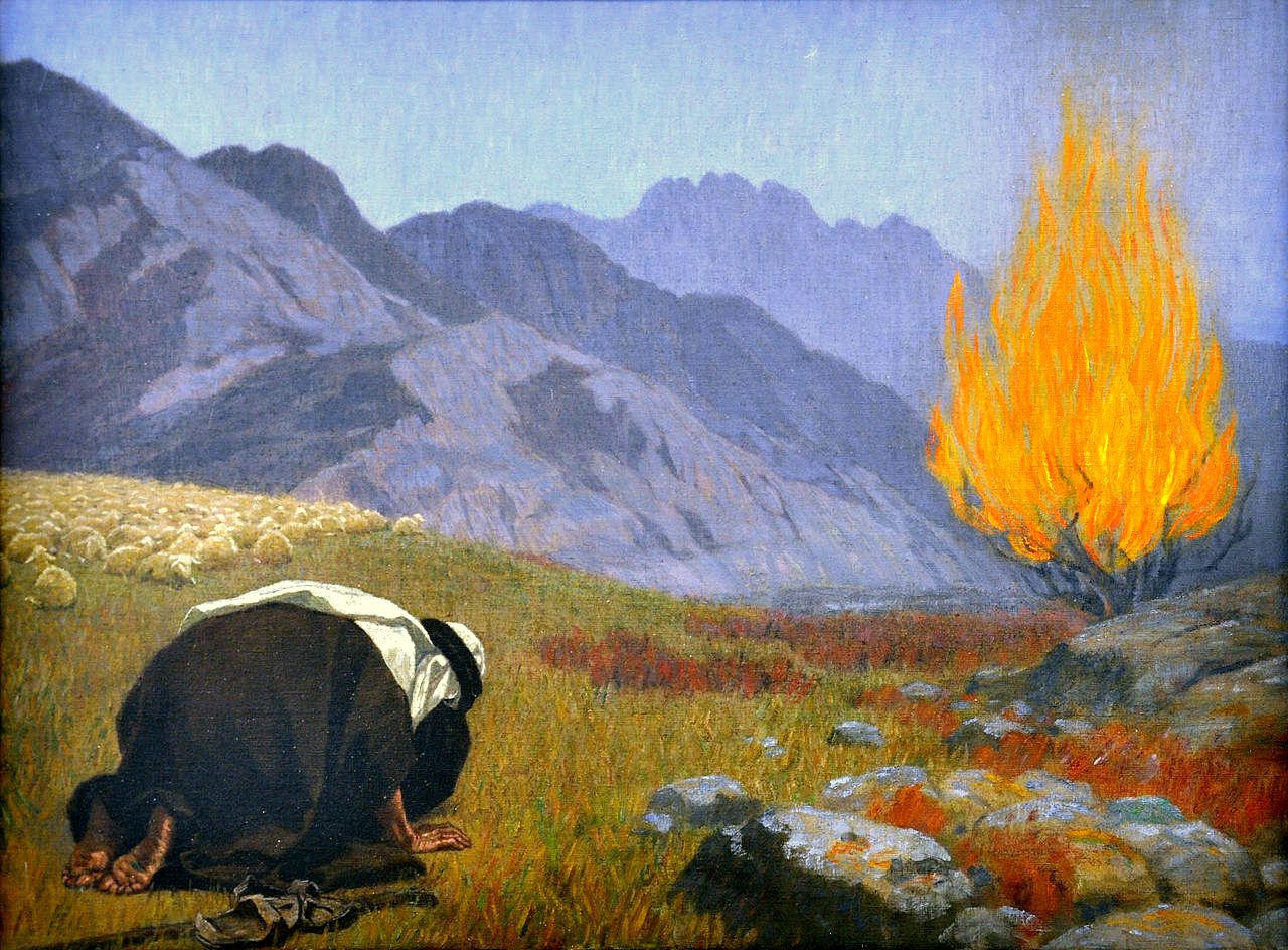 Moses Before the Burning Bush-Gebhard Fugal