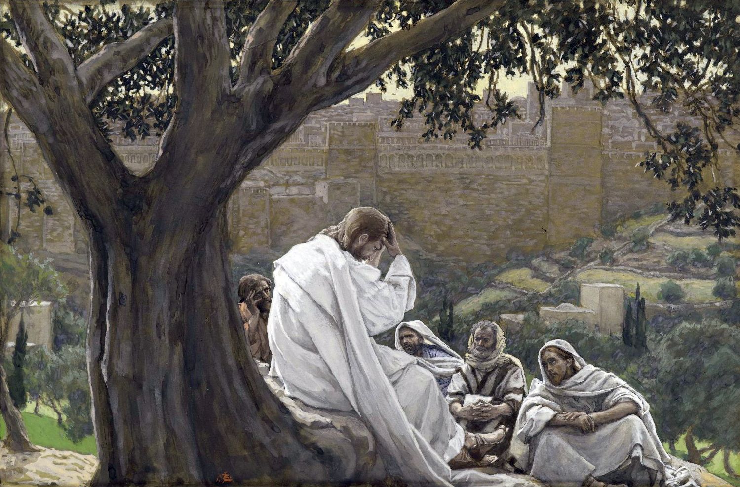 Yeshua Foretells the Destruction of the Temple, by James Tissot