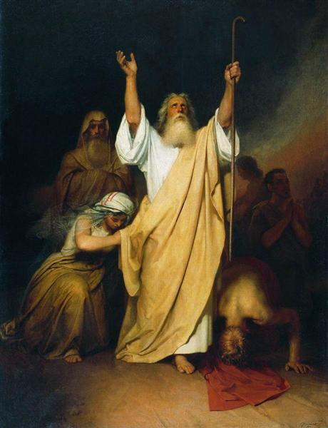 Prayer of Moses after the Israelites Go through the Red Sea (1861), by Ivan Kramskoy  (Source: Wikiart)