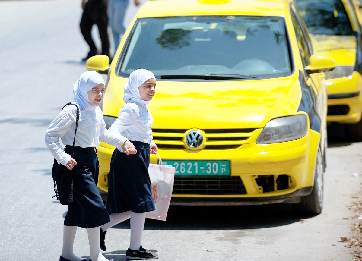 West Bank schoolgirls-Judea-Samaria