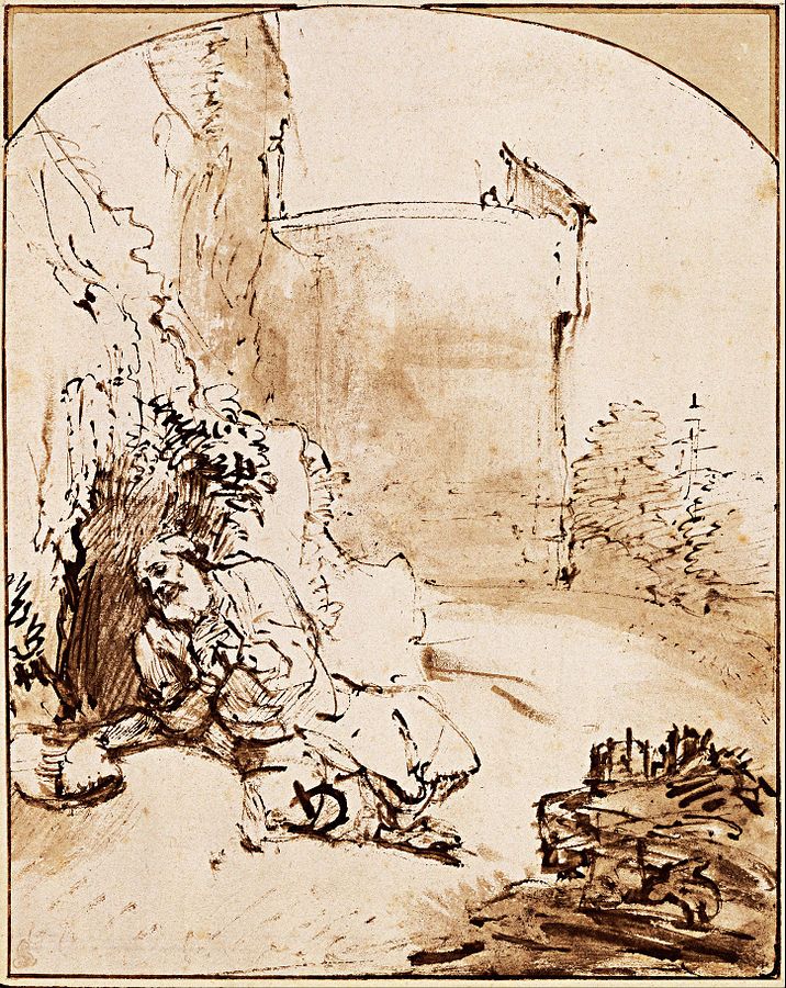 The Prophet Jonah Before the Wall of Nineveh, by Rembrandt