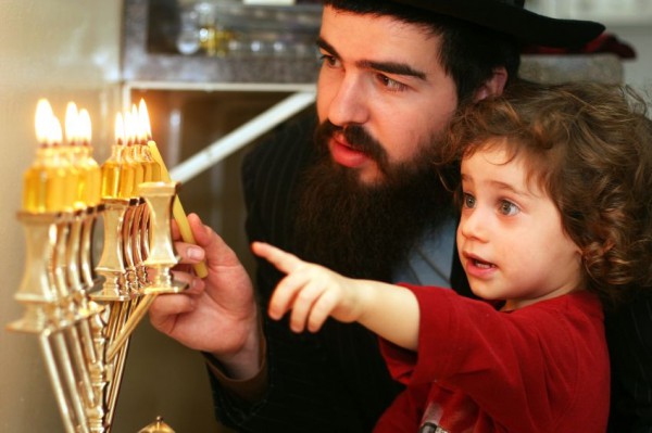 father-son-Chanukah-menorah-chanukiah