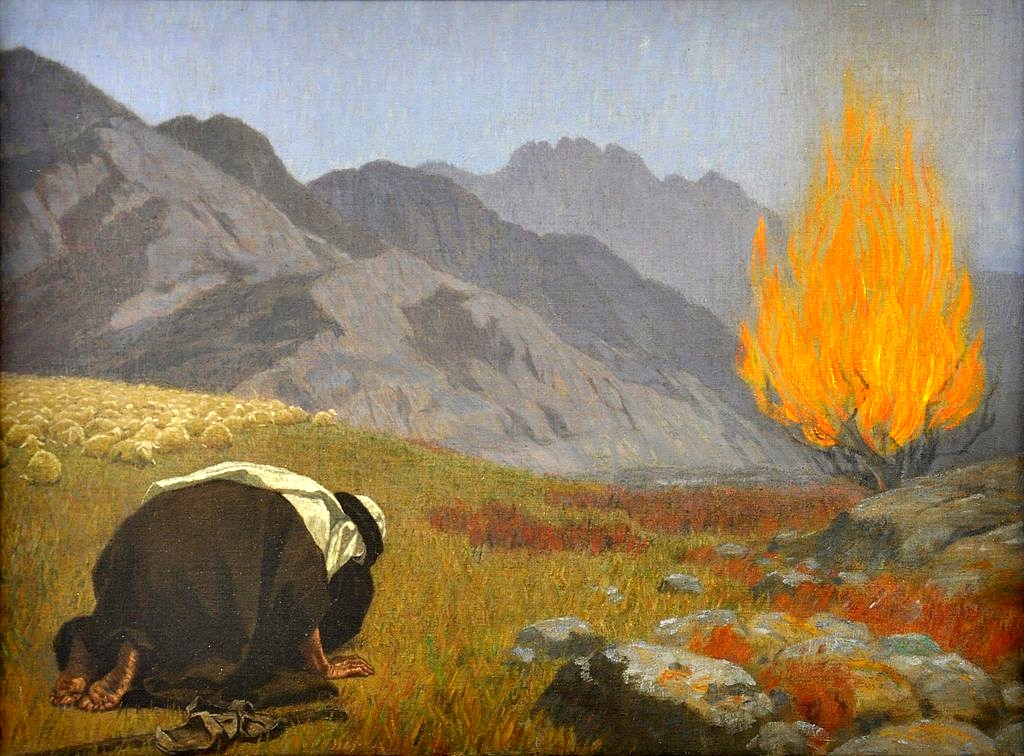 Moses Before the Burning Bush-Gebhard Fugel