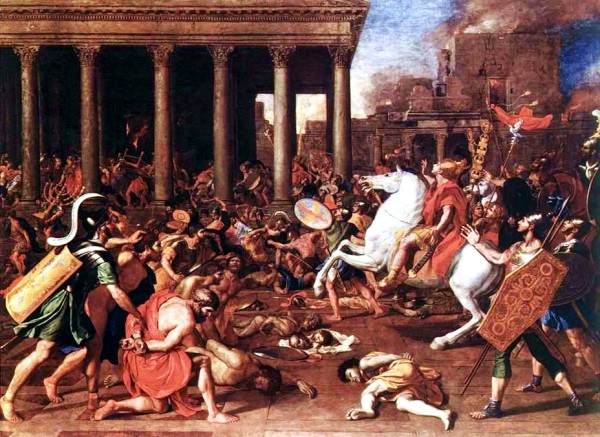 The Destruction of the Temple at Jerusalem-Nicolas Poussin