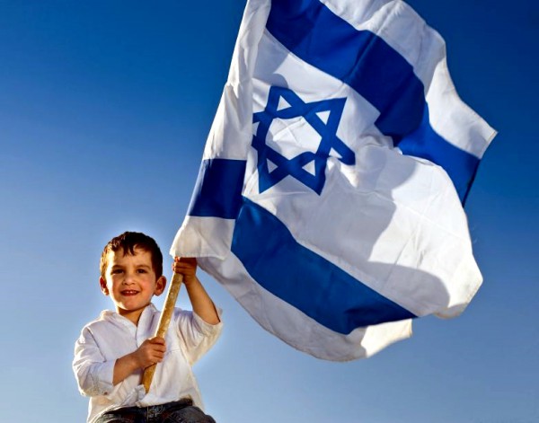 Jewish boy-flag-Israel