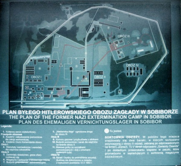 Sobibor Death Camp map