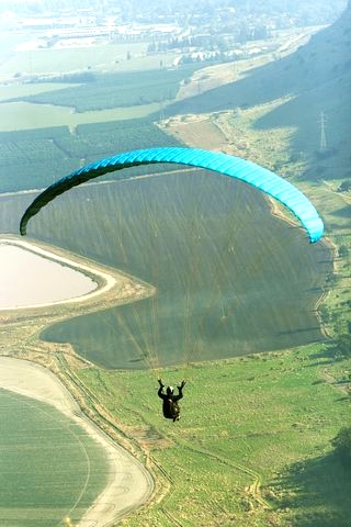 paraglider over Israel