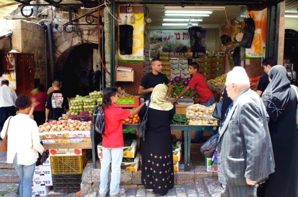 Arabs and Jews share the streets of Jerusalem.