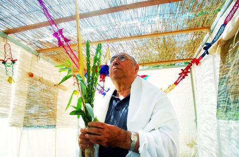 Praying-Sukkah-Four Species