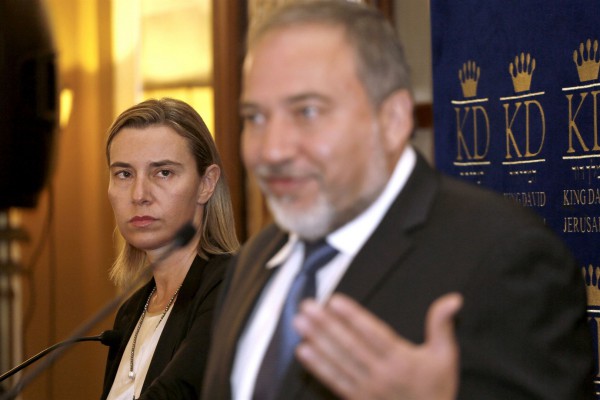 Foreign Affairs-EU-Israel-Federica Mogherini-press conference-Avigdor Liberman-Jerusalem- November 7, 2014