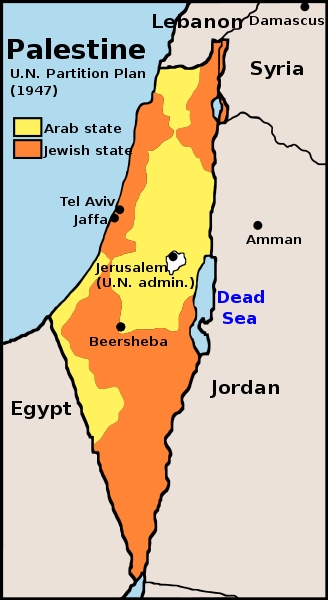 UN Partition Plan-Palestine-Map