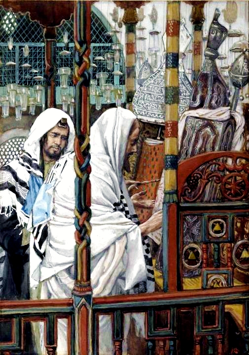 Yeshua Teaches in the Synagogue-James Tissot