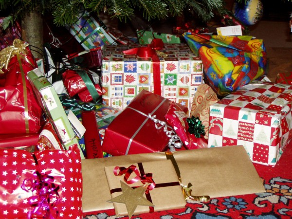 Christmas presents under the tree