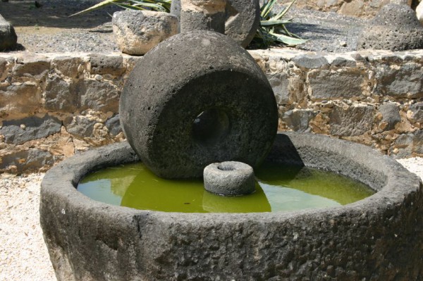 Ancient olive press-Capernaum-Israel