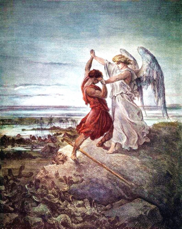 Jacob Wrestling with the Angel, by Gustav Dore 