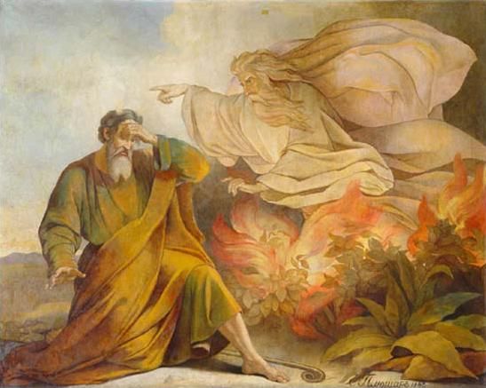 God Appears to Moses in the Burning Bush-Eugene Pluchart