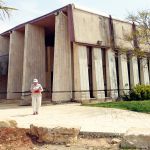 The Mishkan Shilo Synagogue in the community of Shilo is a replica of the Biblical Tabernacle.