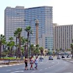 Israel-high rise-pedestrians