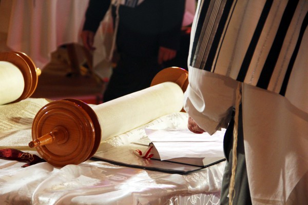 Open Torah scroll