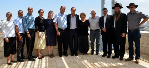 Jerusalem Unity Prize winners-families of the slain Israeli teens-Jerusalem Mayor Nir Barkat