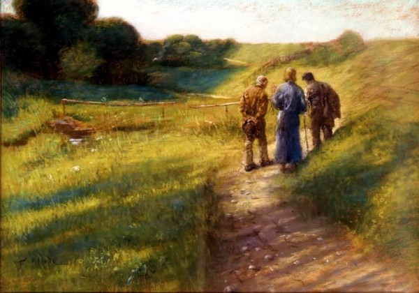 Road to Emmaus by Fritz Von Uhde