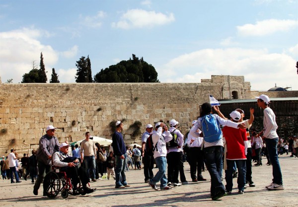 Israelis and tourists visit the Kotel, which is beneath the spot on the Temple Mount where the Temples once stood.