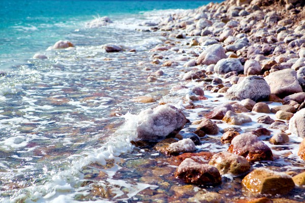 Stones along the shore of the Dead Sea