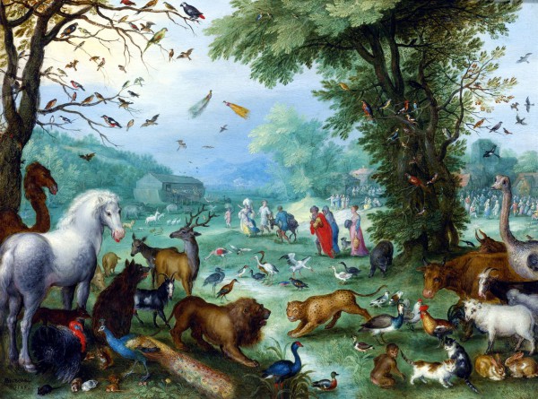 Landscape of Paradise and the Loading of the Animals in Noah’s Ark, by Jan Brueghel the Elder