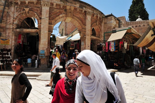 Muslim Arab women in Jerusalem.