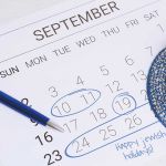 September 2018 Jewish holiday calendar