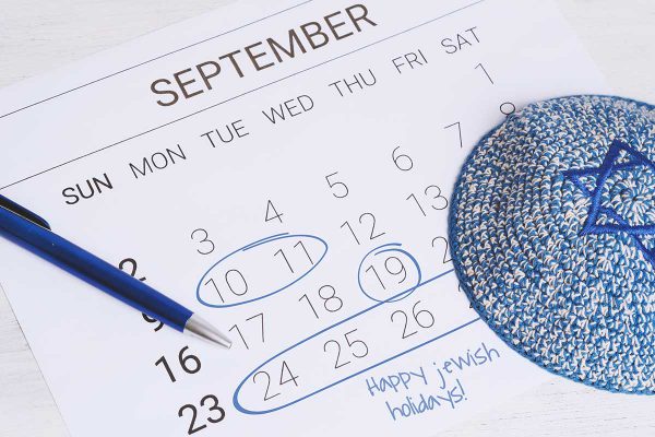 September Jewish holiday calendar