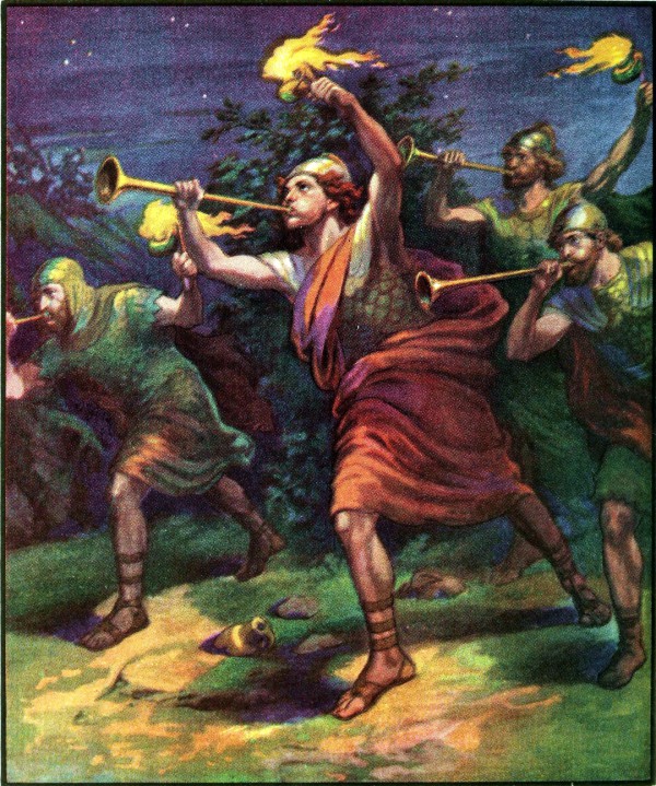 Gideon and the Trumpets (1919 Bible Primer)